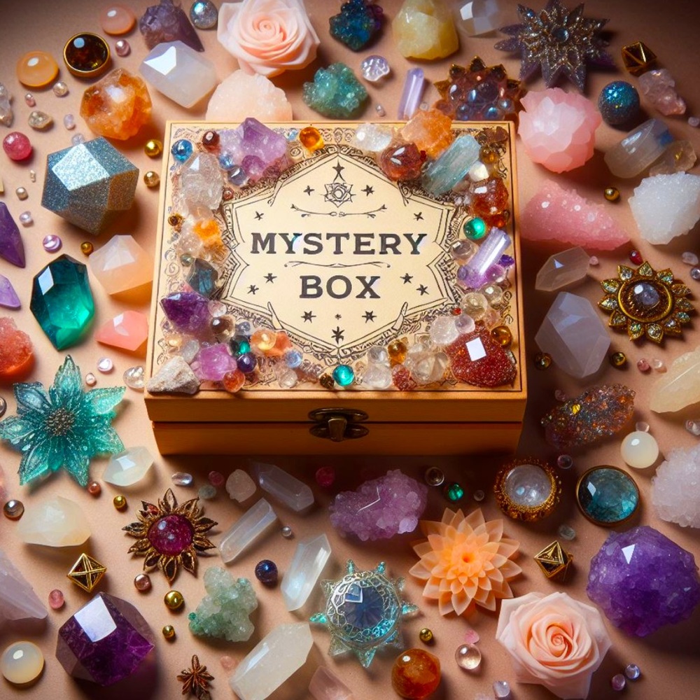 🦚 Mystery box of crystals, minerals, & rocks